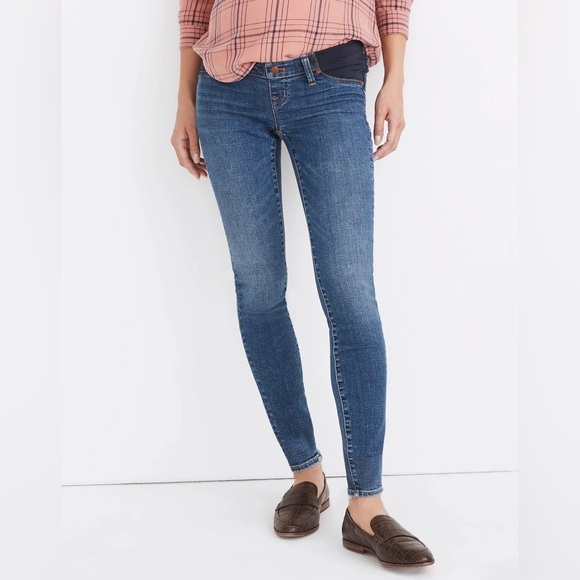 Madewell Maternity Side-Panel Skinny Jeans  Adjustable TENCEL™ Denim Size 27 4 - Picture 1 of 13